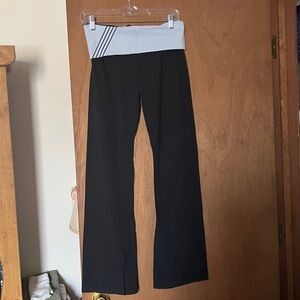 Victoria's Secret Black and light blue Flare yoga Pants